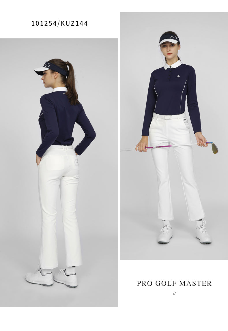 PGM KUZ144 women long golf pants polyester black golf pants