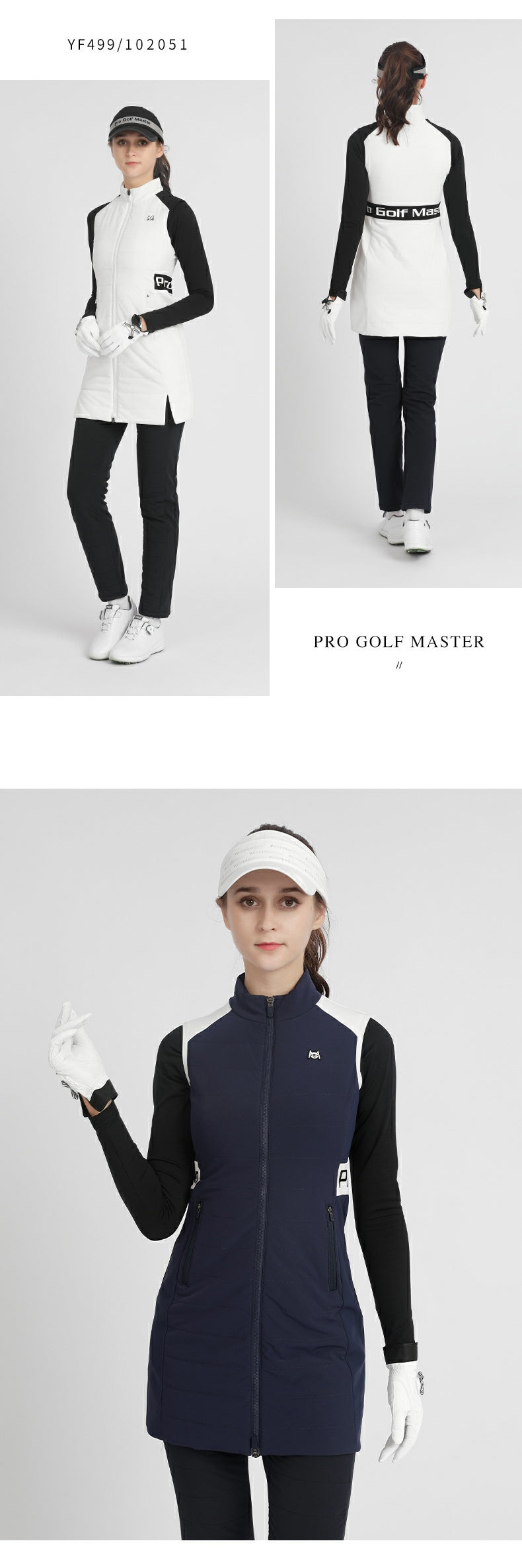 PGM YF499 women soft shell golf sleeveless bubble jacket windbreaker golf vest