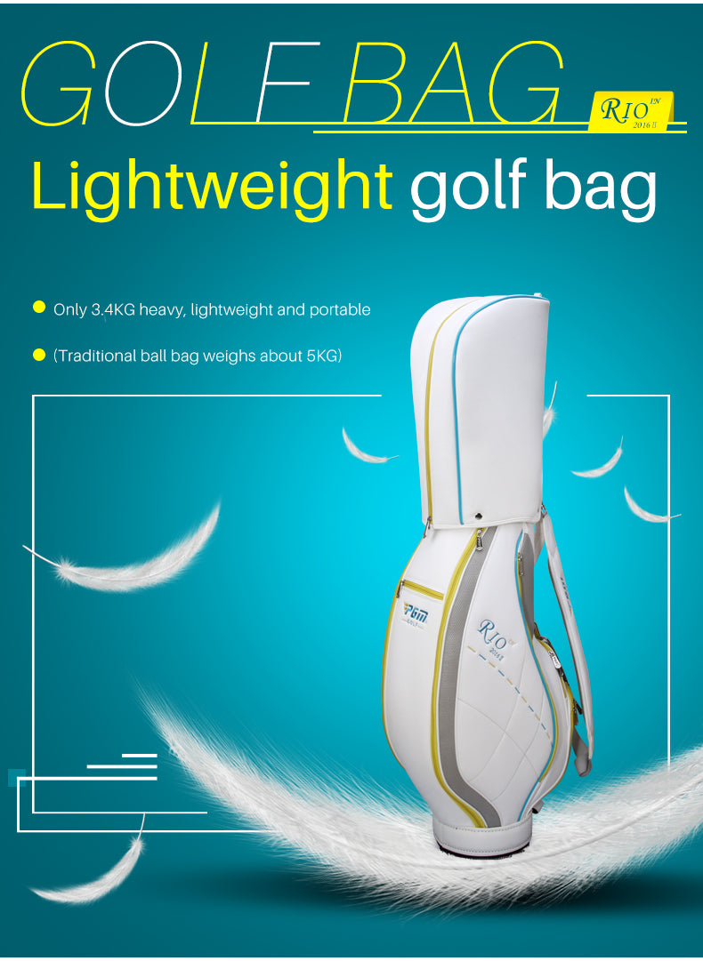 PGM QB042 Woman PU Golf Cart Bag Waterproof Lightweight Staff Golf Bag