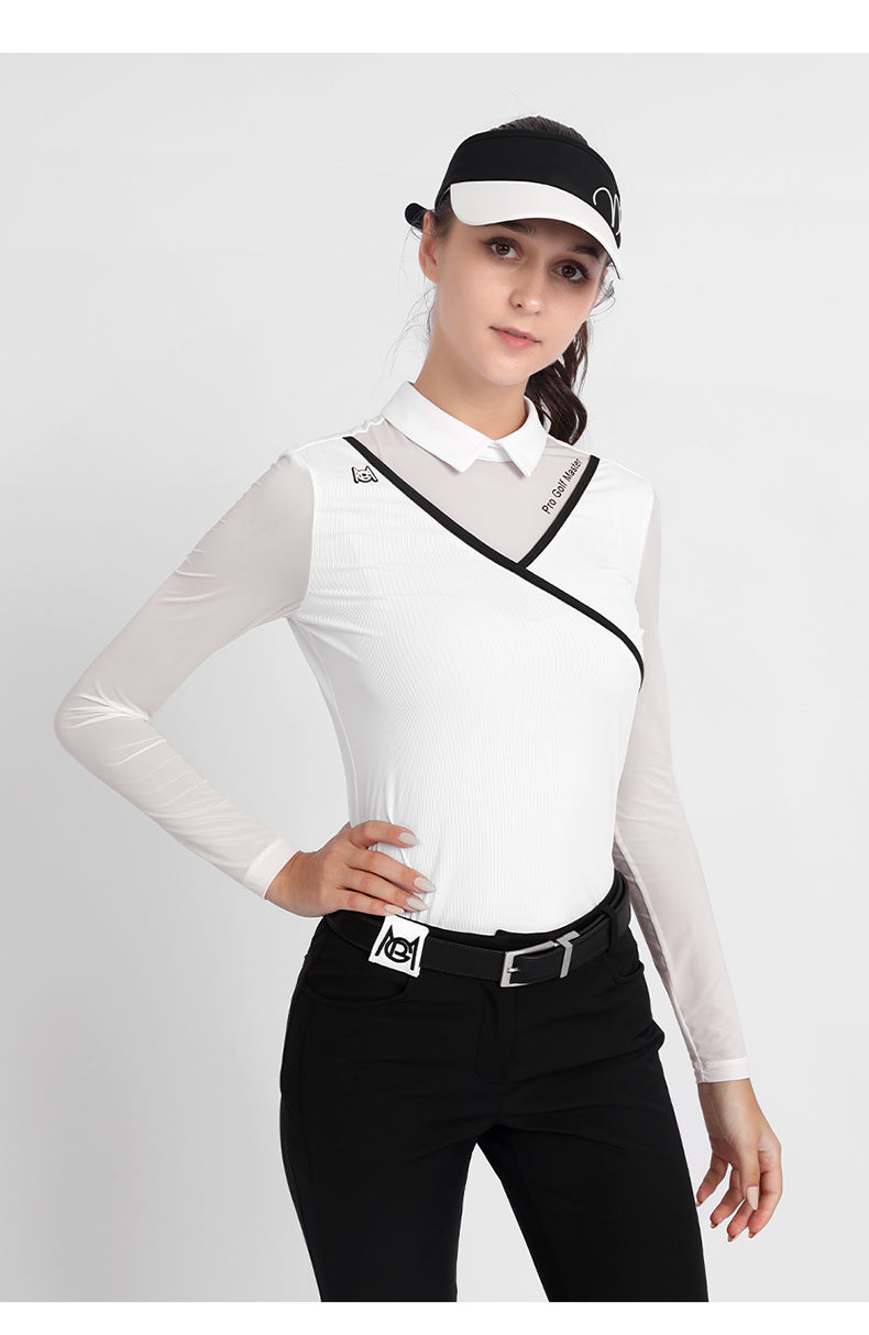 PGM YF476 wholesale oem long sleeve golf polo shirt fashionable golf polo