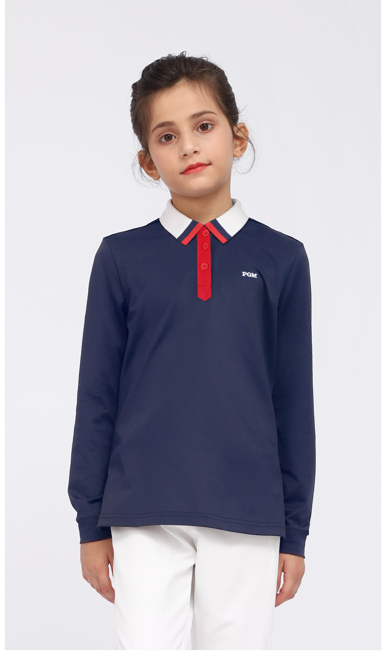 PGM KIDS YF454 golf polo shirts 2022 oem custom logo plain children golf polo