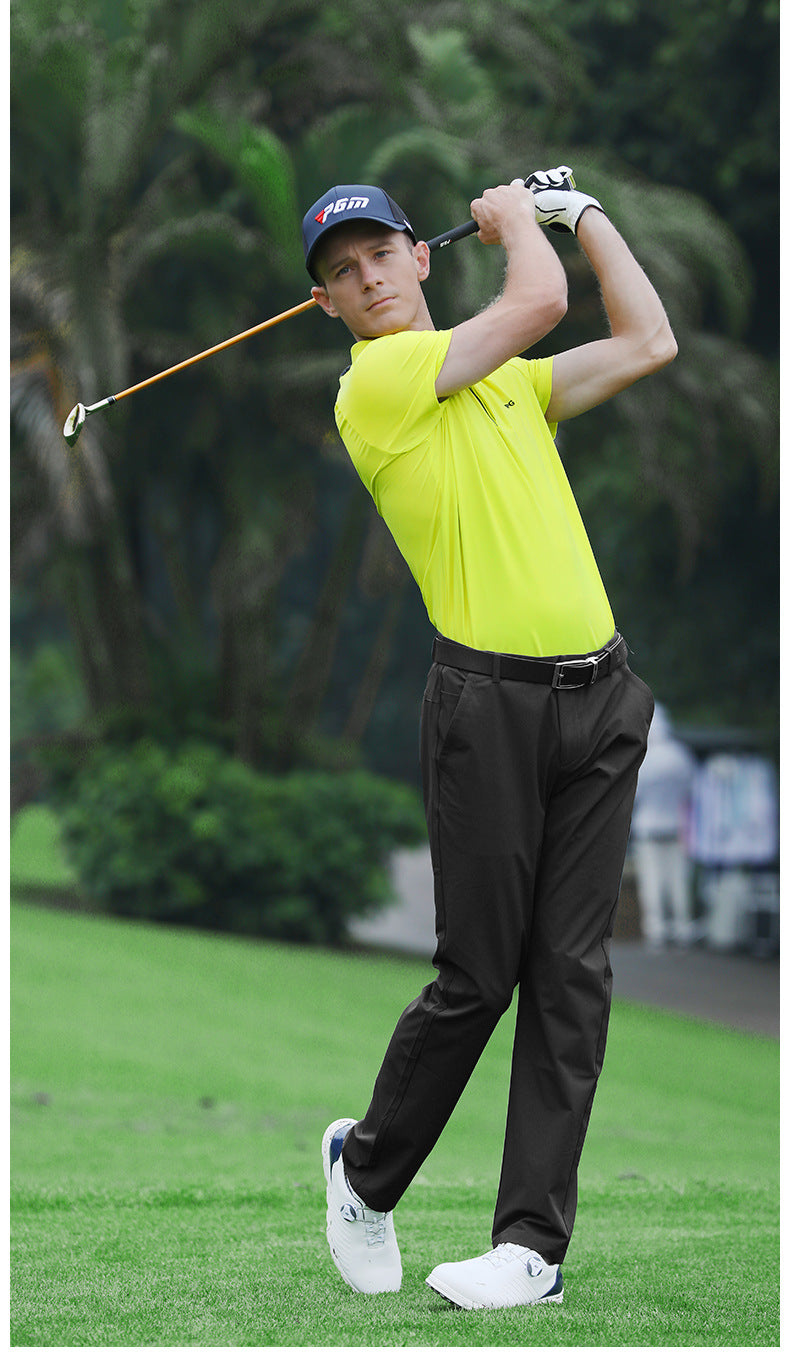 PGM YF392 brand golf t-shirt logo polyester short sleeve quick dry golf shirt for man