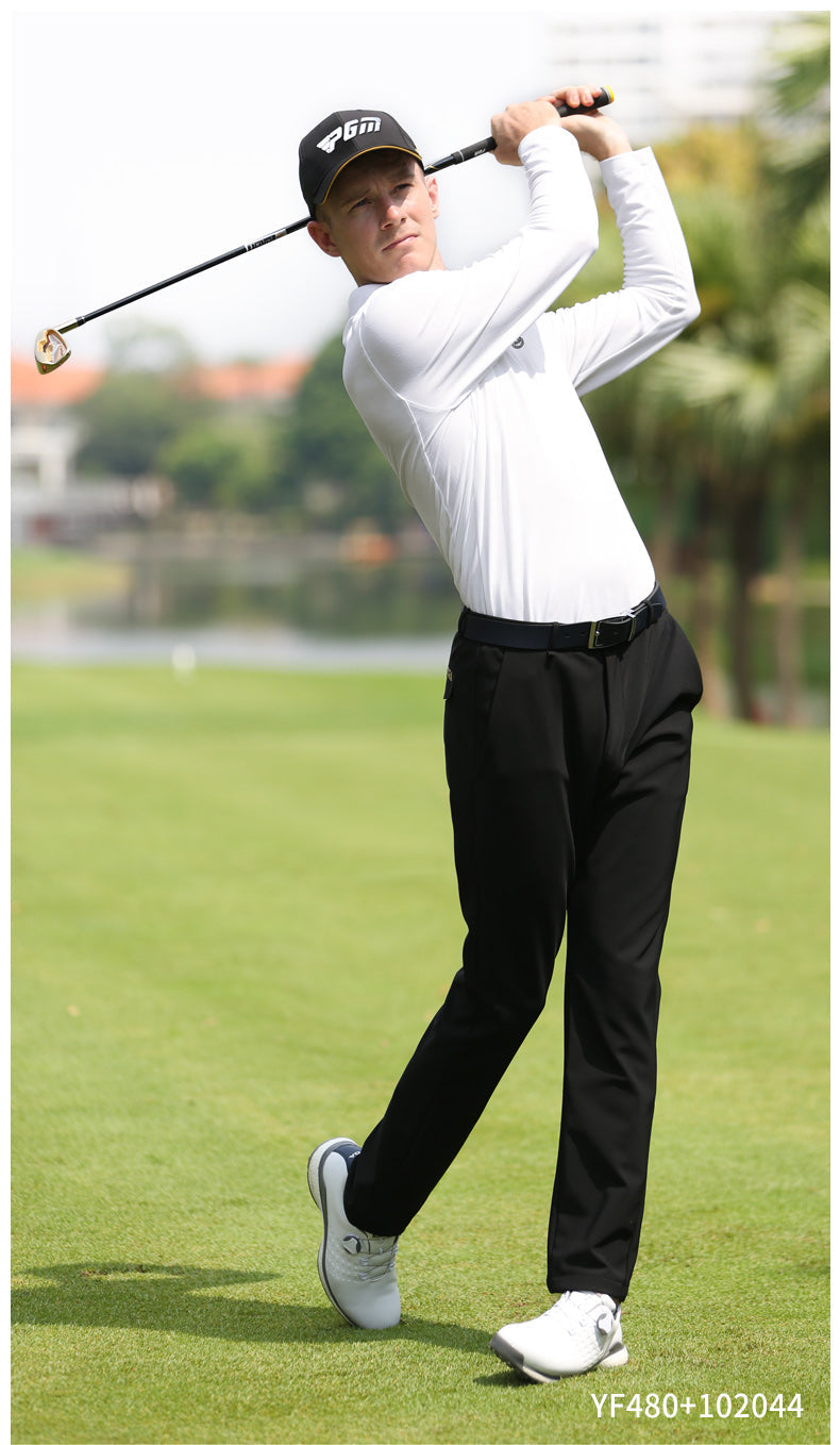 PGM YF480 golf performance polos shirt men long sleeve wholesale golf polo