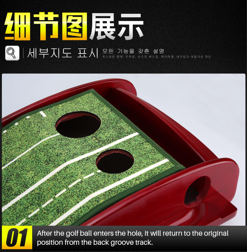 PGM TL013 golf putting mat high quality return wood portable green mat auto ball return golf putting matHot sale products