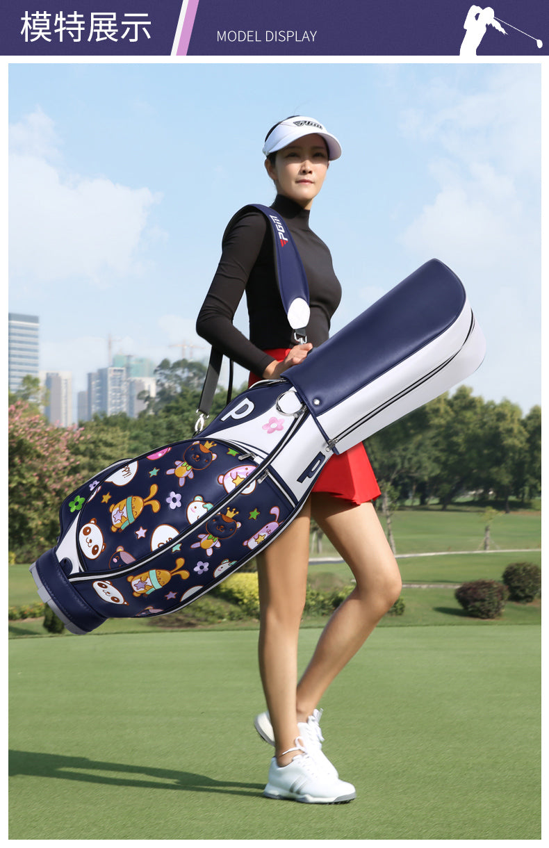 PGM QB104 golf equipment funny caddy bag waterproof cartoon ladies golf bag