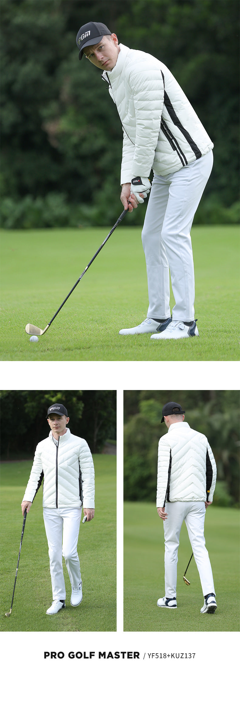 PGM YF518 winter whole sale mens golf jackets polyester warm light golf jacket