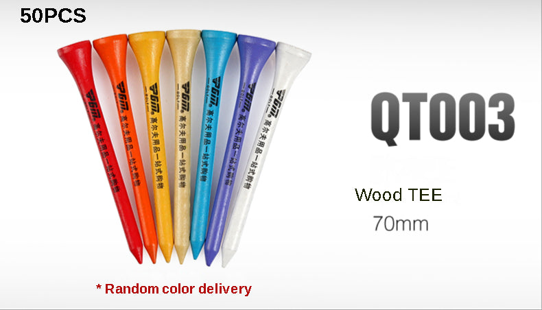 PGM 50pcs Wooden Golf TEE Ball Holder Golf Supply Accessories 42/70mm Random Color Golf Supplies