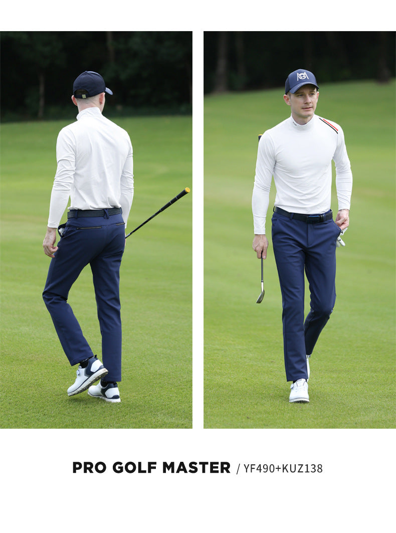 PGM YF490 men plain white golf shirts high quality long sleeve golf shirt
