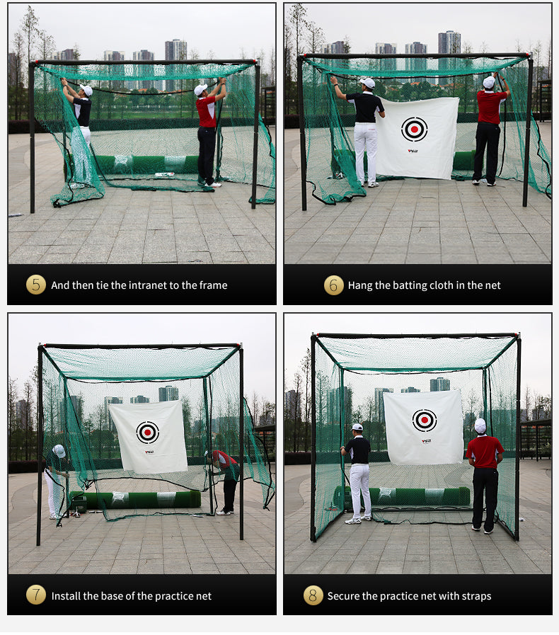 PGM LXW001 factory 3M golf cage training practice net return outdoor heavy duty golf nets for backyard driving