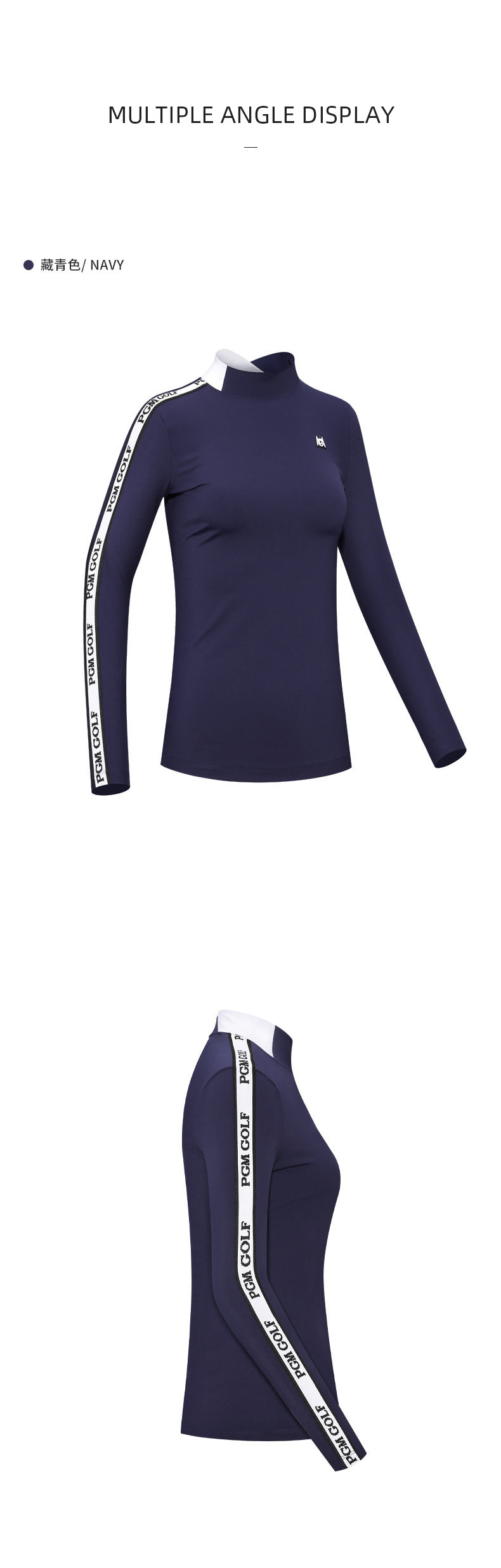 PGM YF478 high quality women long sleeve golf polo shirt custom breathable golf shirt