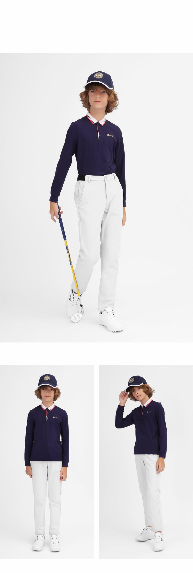 PGM KUZ140 boys slim fit golf pants nylon spandex junior golf pants