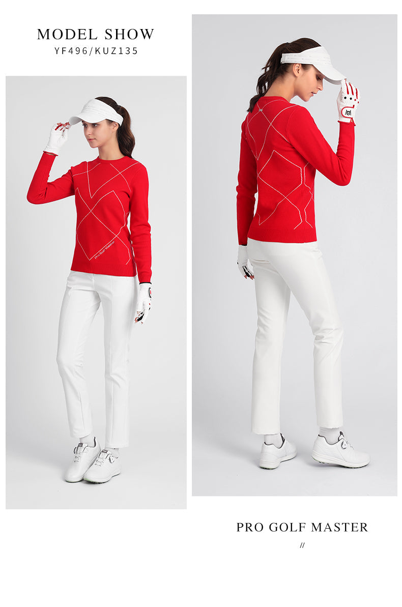 PGM YF496 ladies pull over golf down bottom sweater women golf sweater