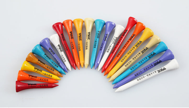 PGM 50pcs Wooden Golf TEE Ball Holder Golf Supply Accessories 42/70mm Random Color Golf Supplies