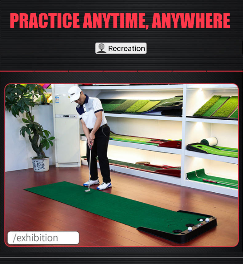 PGM TL027 mini golf putting green slope indoor golf putting mat game practice with holes