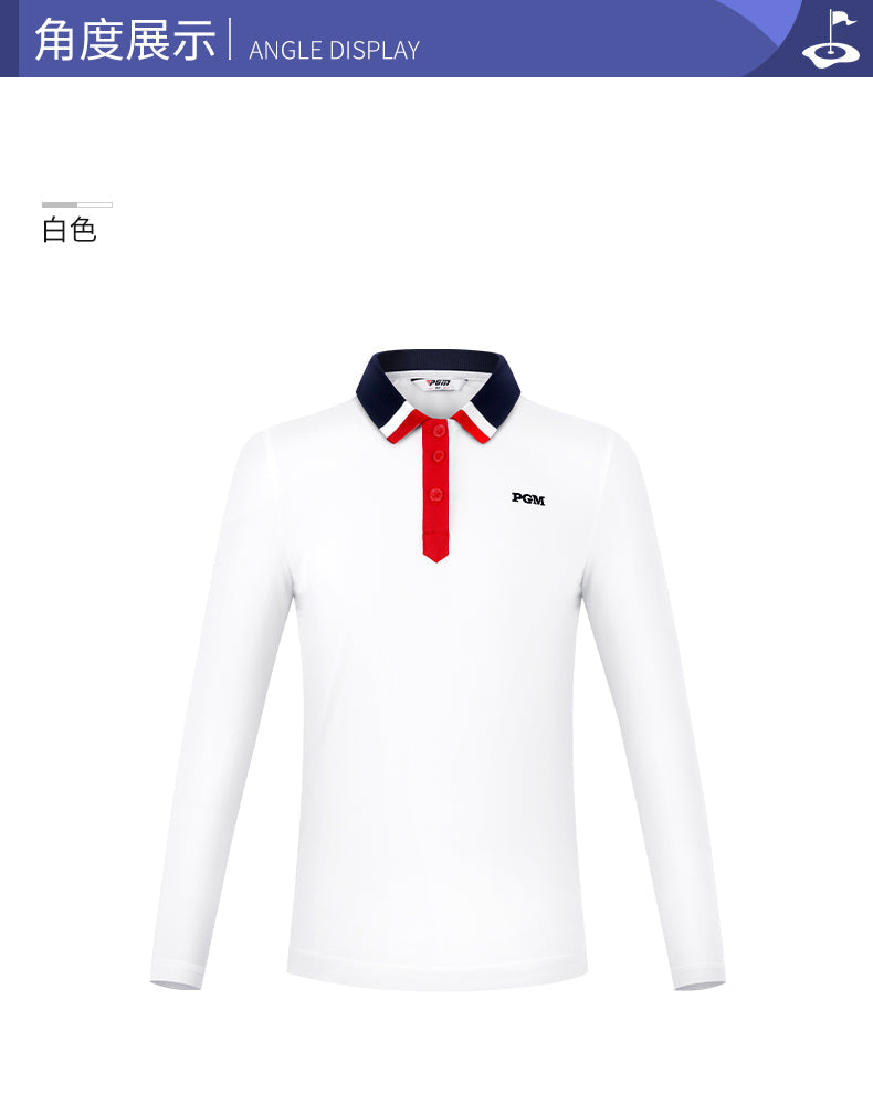 PGM KIDS YF454 golf polo shirts 2022 oem custom logo plain children golf polo