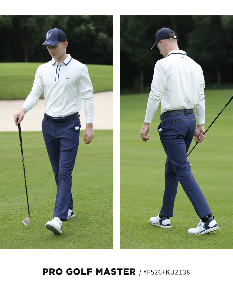 PGM YF526 long sleeve men plain golf polos t shirt custom polo shirt for men