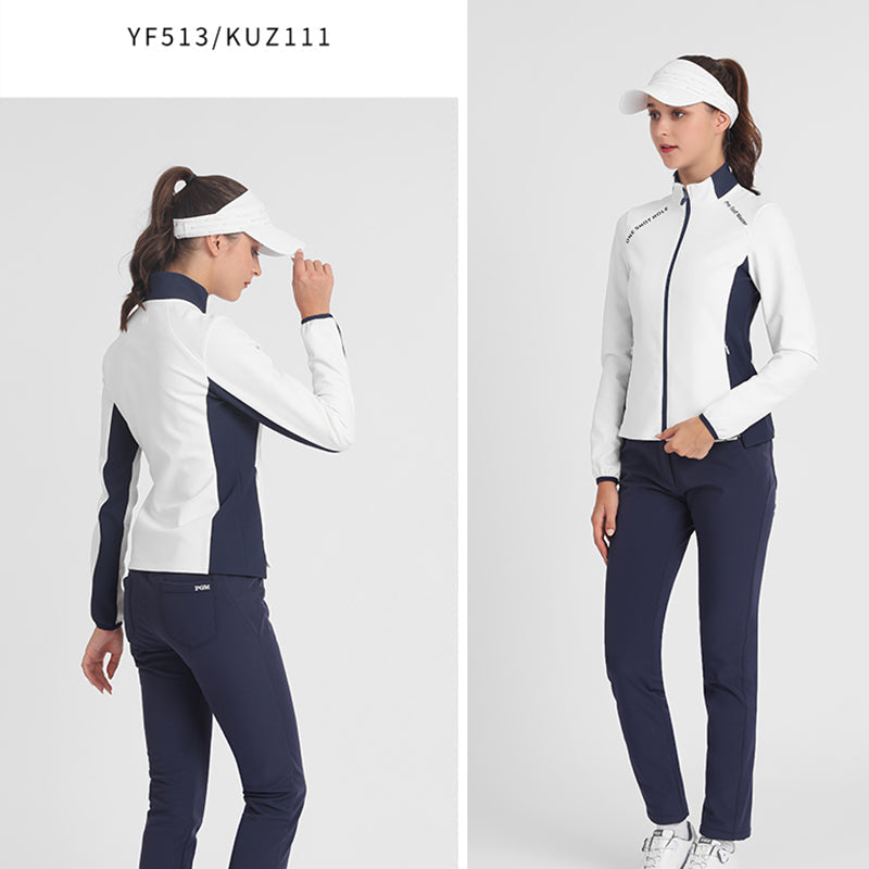 PGM YF513 ladies long sleeve golf coat casual white golf jacket