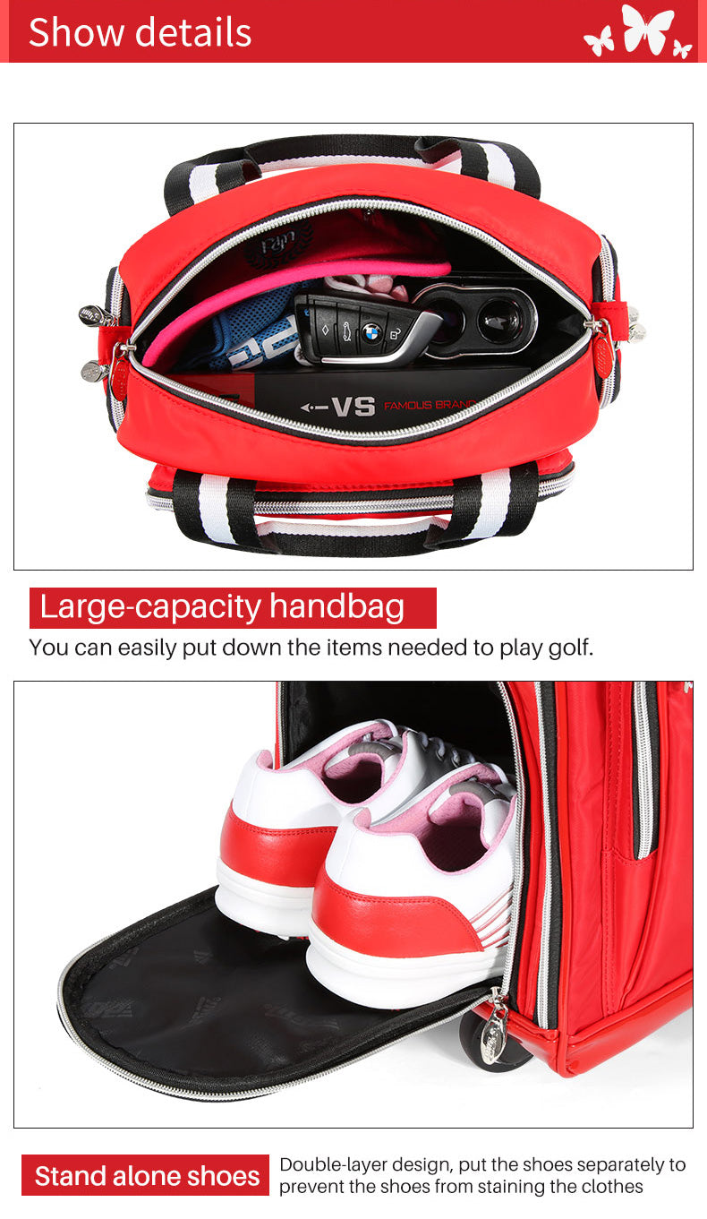 PGM YWB027 2021 Women golf boston Bag with the wheels Golf Travel Bag