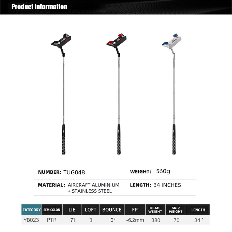 PGM TUG048 2022 golf putter oem aluminum club head black golf putter