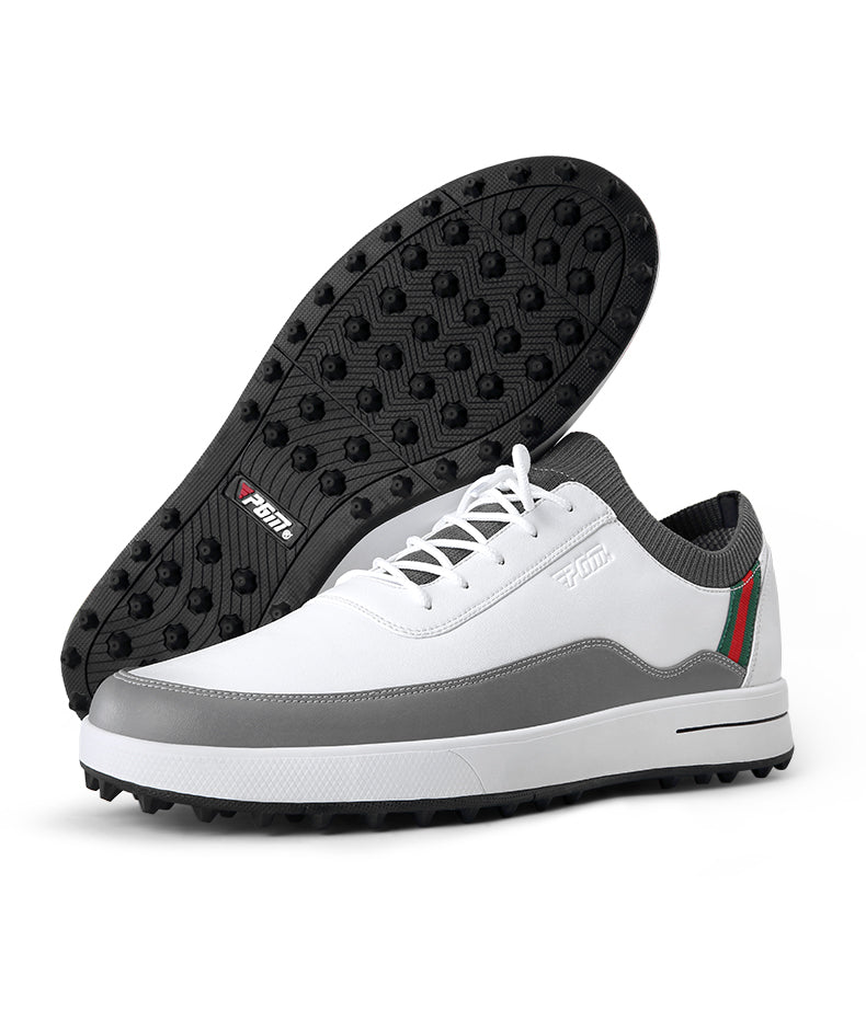 PGM XZ184 brand black golf shoes waterproof custom spike less golf shoes men