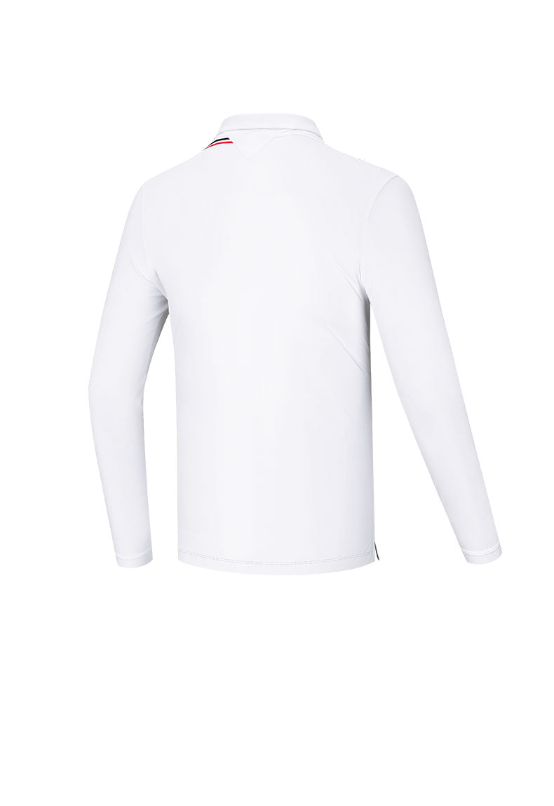 PGM YF489 long sleeve golf polo shirt sportswear white fashionable men lapel golf polo