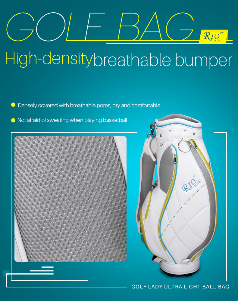 PGM QB042 Woman PU Golf Cart Bag Waterproof Lightweight Staff Golf Bag