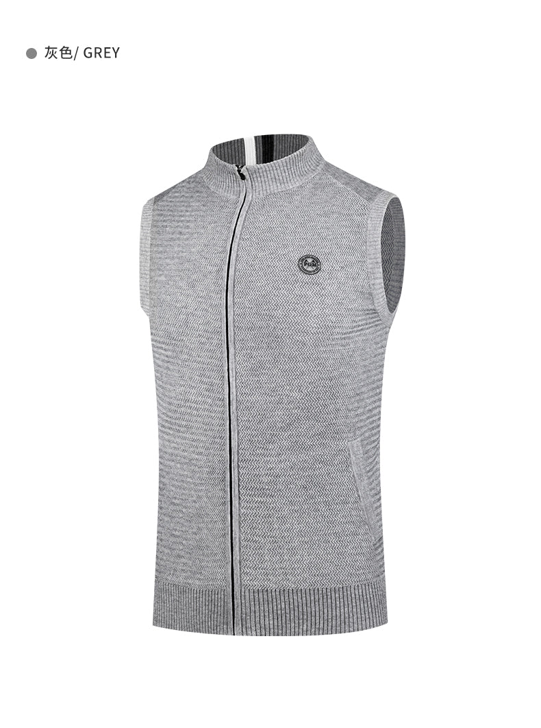 PGM YF501 sports sleeveless golf padding vest full zip men wool golf vest