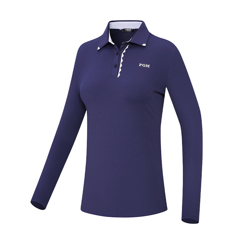 PGM YF537 winter long sleeve golf polo shirts polo shirt 2023 women fashion golf polo