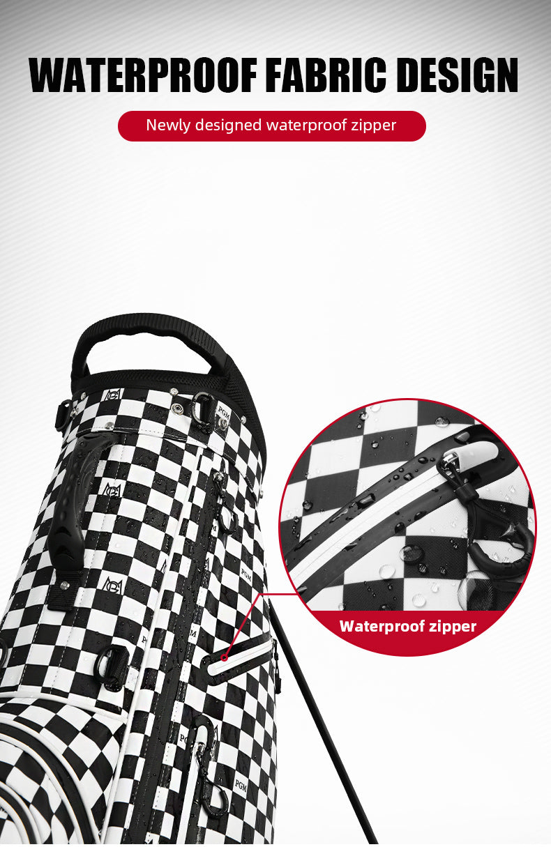 PGM QB116 golf carry stand bag waterproof personalized Korea style plaid golf bag