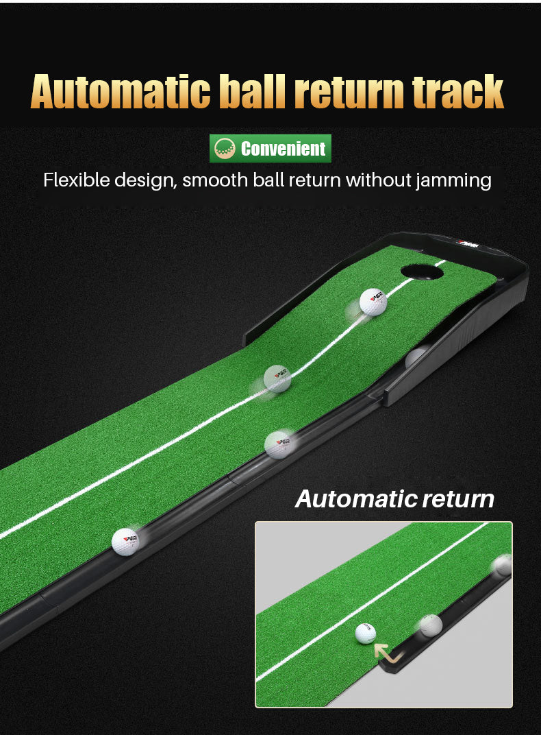 PGM TL025 adjustable slope putting training mat ball-rollback mini putting mat golf