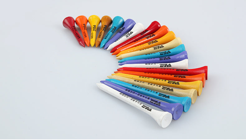 PGM 50pcs Wooden Golf TEE Ball Holder Golf Supply Accessories 42/70mm Random Color Golf Supplies
