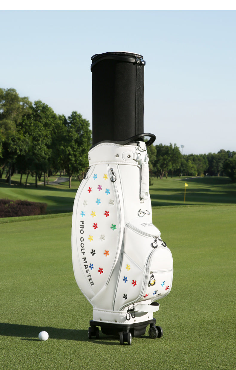 PGM QB138 korea style custom tour golf bag white golf bag with wheels