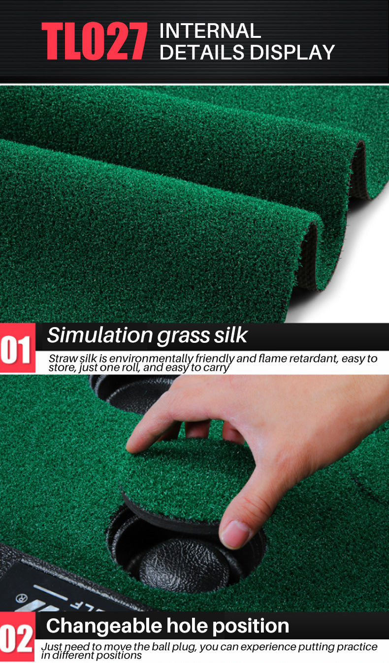 PGM TL027 mini golf putting green slope indoor golf putting mat game practice with holes
