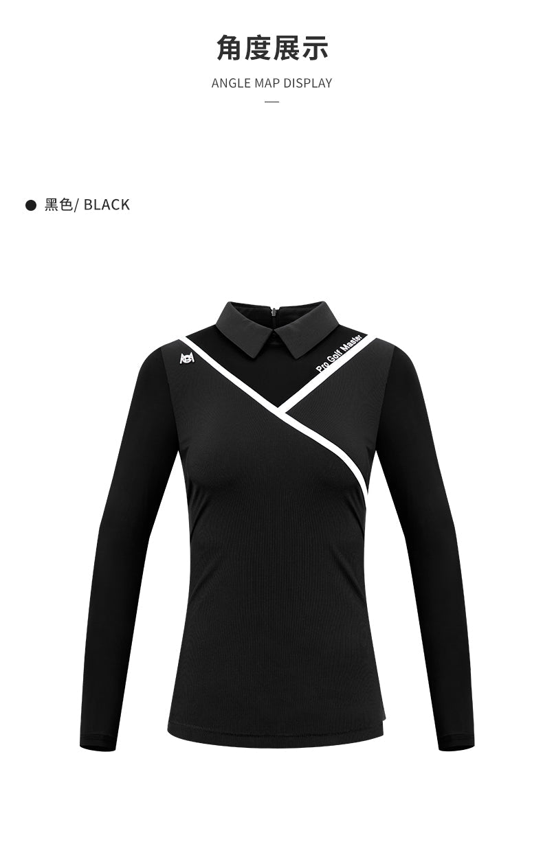 PGM YF476 wholesale oem long sleeve golf polo shirt fashionable golf polo