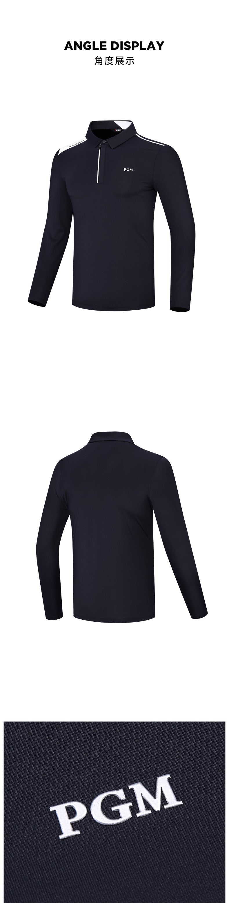 PGM YF492 sports design golf custom logo polo shirt polyester golf polo shits with logo