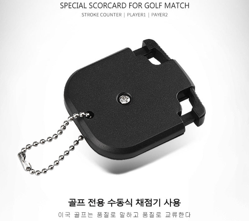 Golf Scorer Dual Dial Counting Black Square