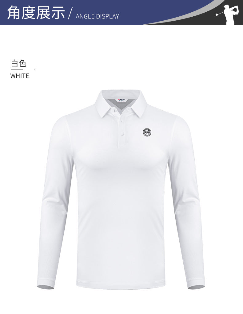 PGM YF480 golf performance polos shirt men long sleeve wholesale golf polo
