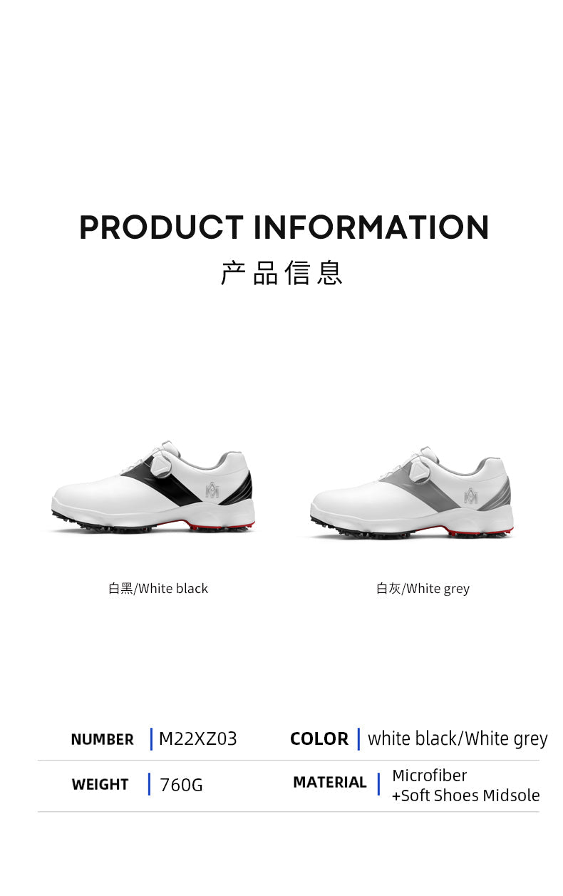 MOEYES M22XZ03 comfortable golf shoes waterproof leather golf shoes for training