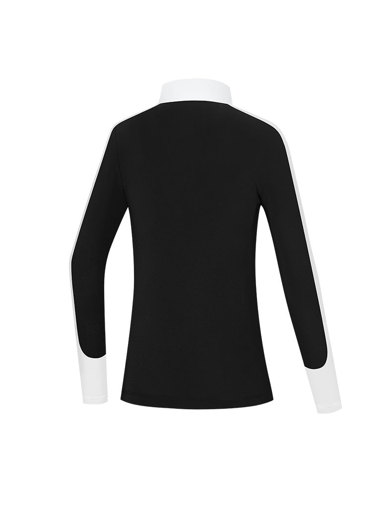 PGM YF516 golf polyester t-shirts bulk womens 1/4 zip long sleeve golf shirt