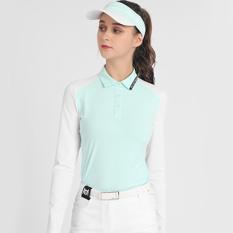 PGM YF515 custom golf shirt women slim fit polo shirt long sleeve luxury golf polos