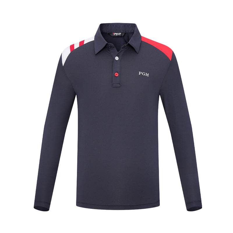 PGM YF544 boys custom print golf polo long sleeve athletic wear golf polo