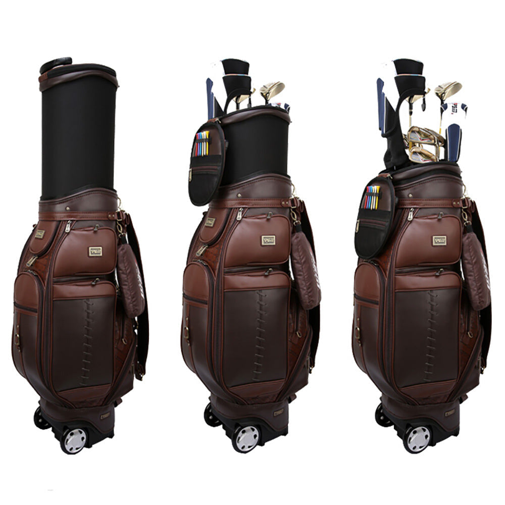 PGM QB044 high quality microfiber telescopic travel good golf bags with wheels