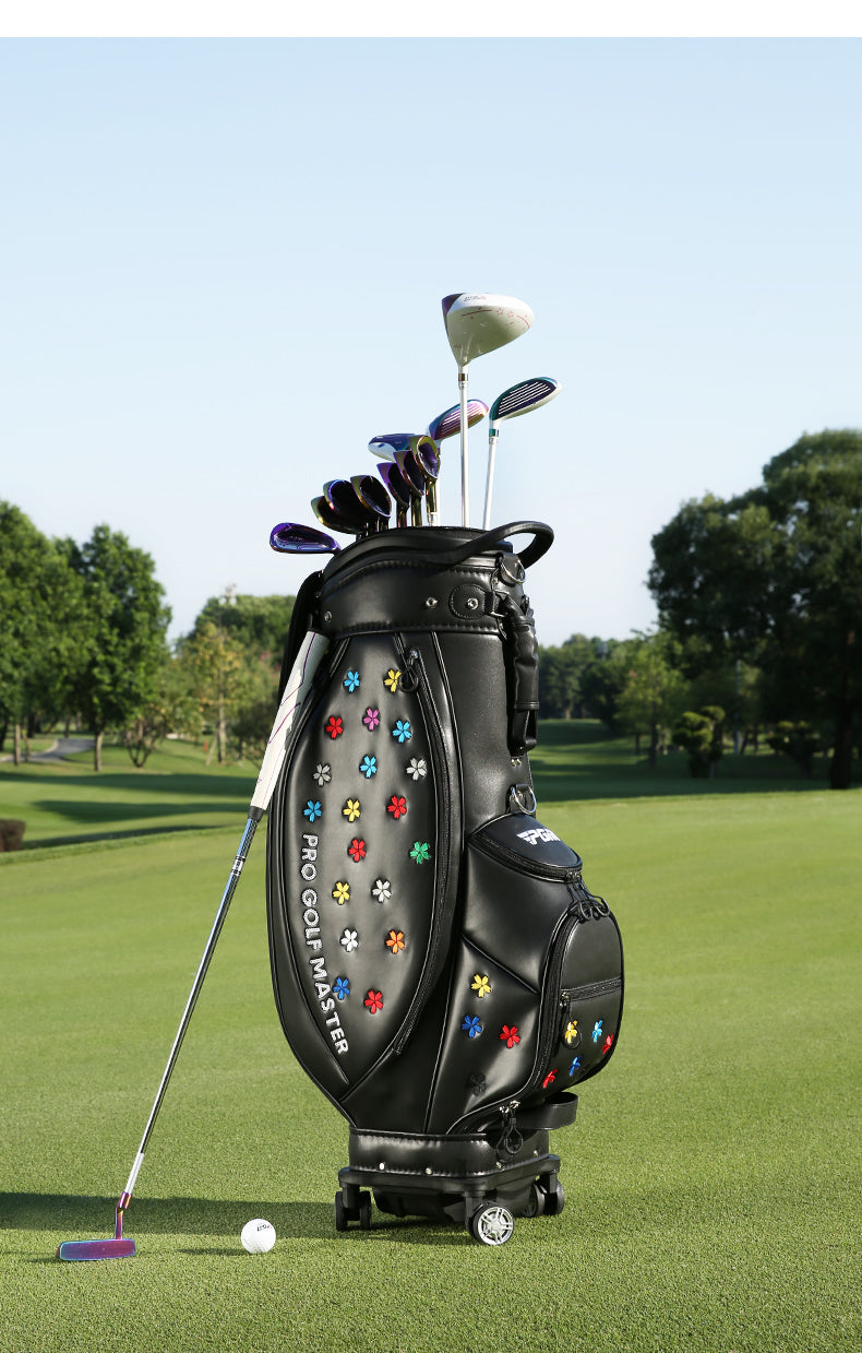 PGM QB138 korea style custom tour golf bag white golf bag with wheels