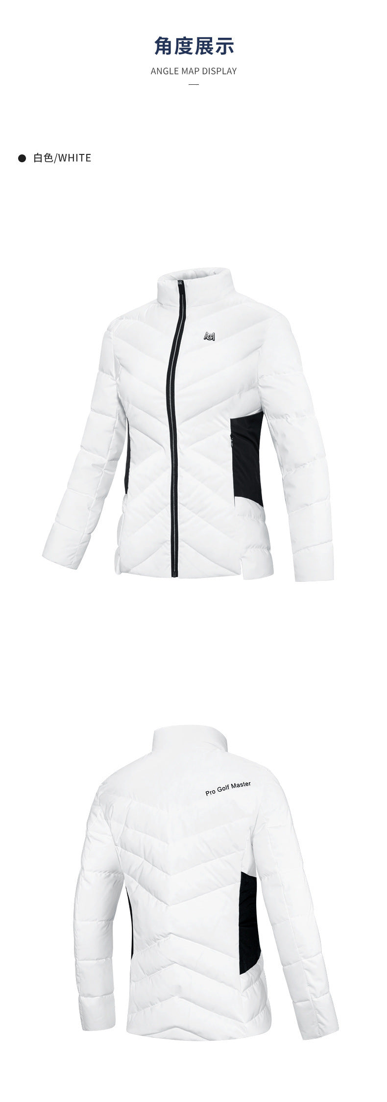 PGM YF520 ladies warm golf jackets wholesale duck down full zip women logo golf jacket