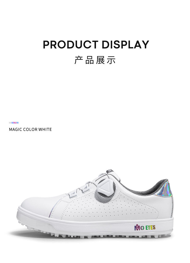 MOEYES M22XZ09 new fashion golf shoes 6.5 size spike less waterproof golf shoes