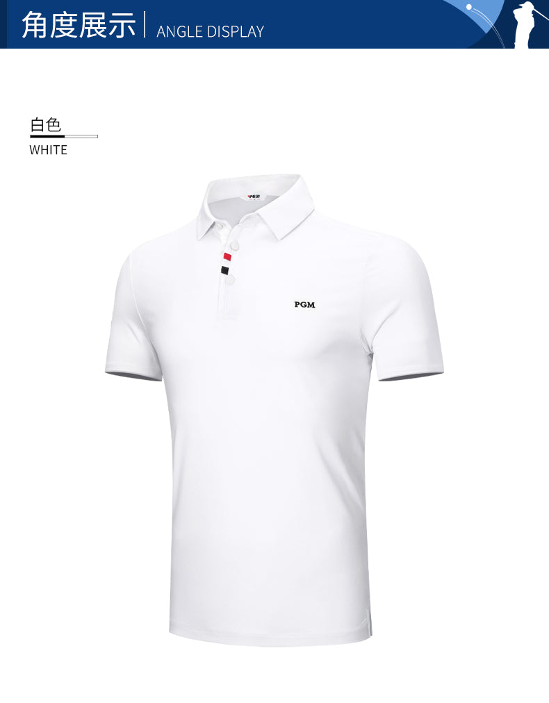 PGM YF441 mens polo golf shirts polyester spandex fashion performance golf shirts