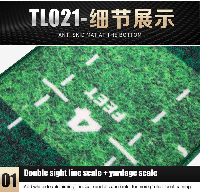 PGM TL021 Wholesale Professional Black Plastic Frame Indoor Outdoor Golf Putting Mat With Ball Return-Carpet