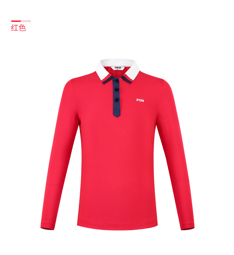 PGM KIDS YF454 golf polo shirts 2022 oem custom logo plain children golf polo