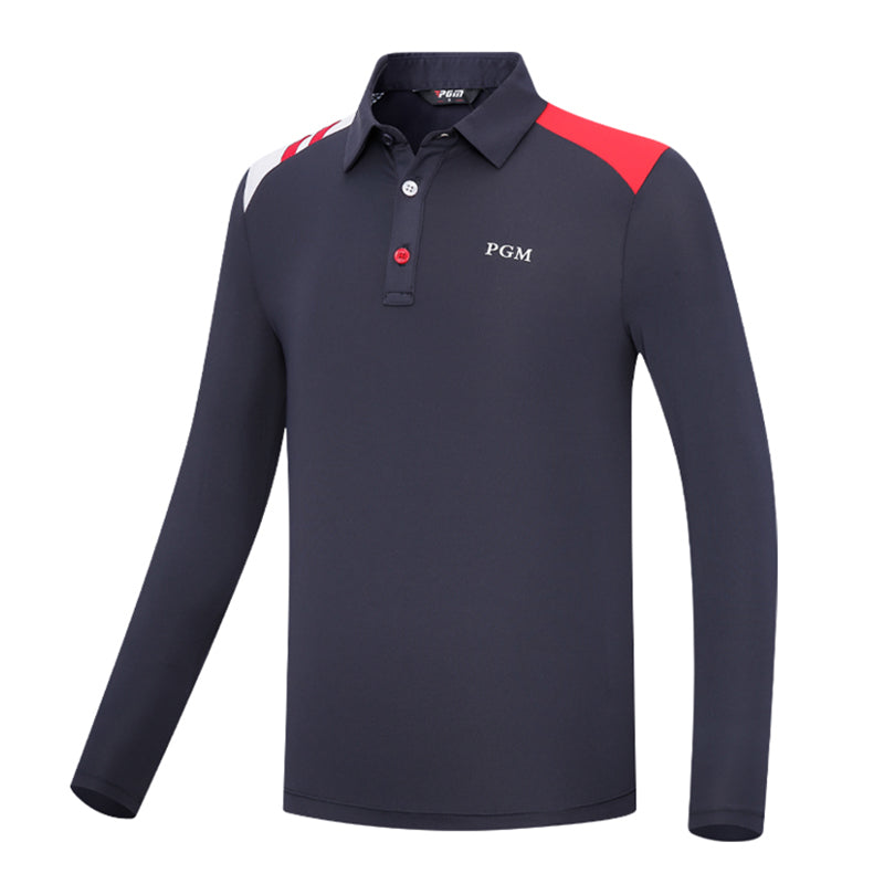 PGM YF544 boys custom print golf polo long sleeve athletic wear golf polo
