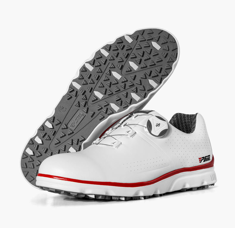 PGM XZ166 white mens golf shoes waterproof spike less golf shoes